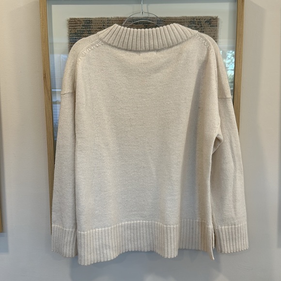 Tradlands Cream Ivory Alpaca Wool Sweater Ribbed Knit Womens Medium - Picture 7 of 10